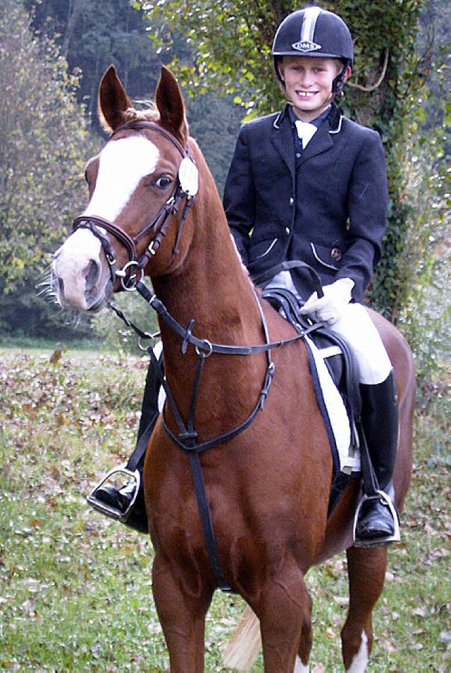 Nico Leber und &#8222;Julchen&#8220;.   | Foto: Hege