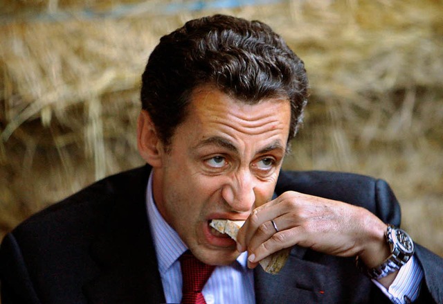 Frankreichs Prsident Nicolas Sarkozy ...nderen stt die Stopfleber  bel auf.  | Foto: dpa