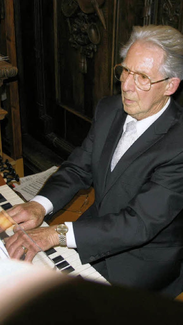 Der Organist Walter Artho aus Fribourg...werpunkt in zeitgenssische Musik lag.  | Foto: Margrit Matyscak