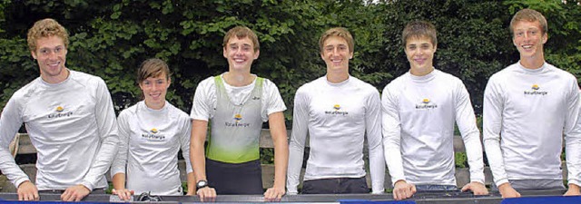 Ruderer-Empfang (von links): Philipp  ..., Sebastian Kromer und  Lukas Heisler   | Foto: Jannik Schall