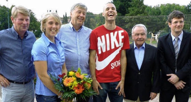 Sportlerehrung (v. l.) :  Werner Danie..., Rdiger Hurrle und  Oliver Martini.   | Foto: Weizenecker