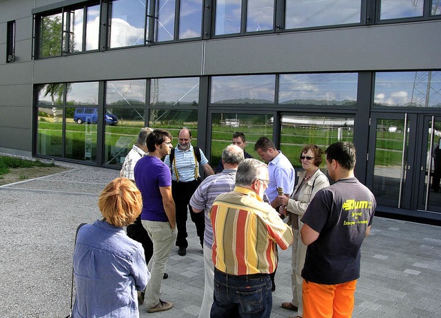 Sehr angetan zeigte sich die Steinener...n fr die geplante Hgelberger Halle.   | Foto: Erika Dietrich