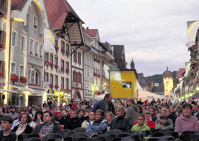 Zum Abschluss der 20. Waldshuter Filmn...ber die Leinwand in der Kaiserstrae.   | Foto: Herbst