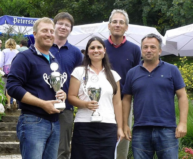 Die Gesamtsiegern (von links): Patrick...of), Frank Heuberger (alle GC Ortenau)  | Foto: Verein