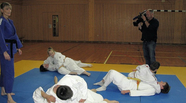 Aktion fr die Kamera: Judo-Club-Athleten in Baden-Baden.   | Foto: Privat