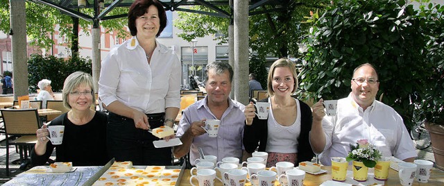 Startklar fr den Rekordversuch: Jutta...sten Karin (l.) und Lisa Spitzmller.  | Foto: Butz