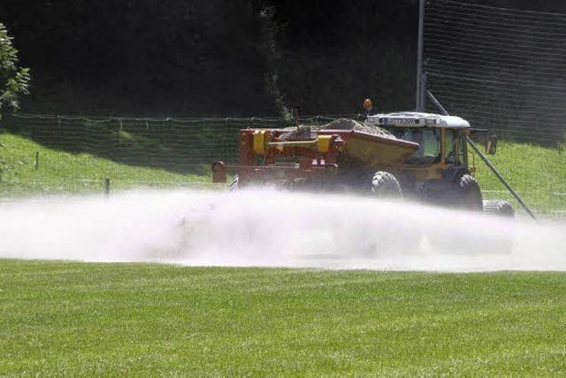 Einsatz fr den grnen Rasen