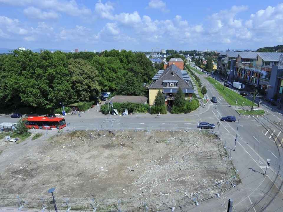 Ger�umt und vor�bergehend leer: das Eingangsgel�nde zum Stadtteil Vauban   | Foto: Michael Bamberger