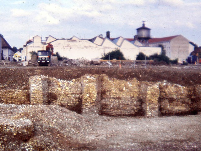 Die Mauern der alten Hninger Festung ...nsel hat Walter Ohm 1991 fotografiert.  | Foto: Walter Ohm