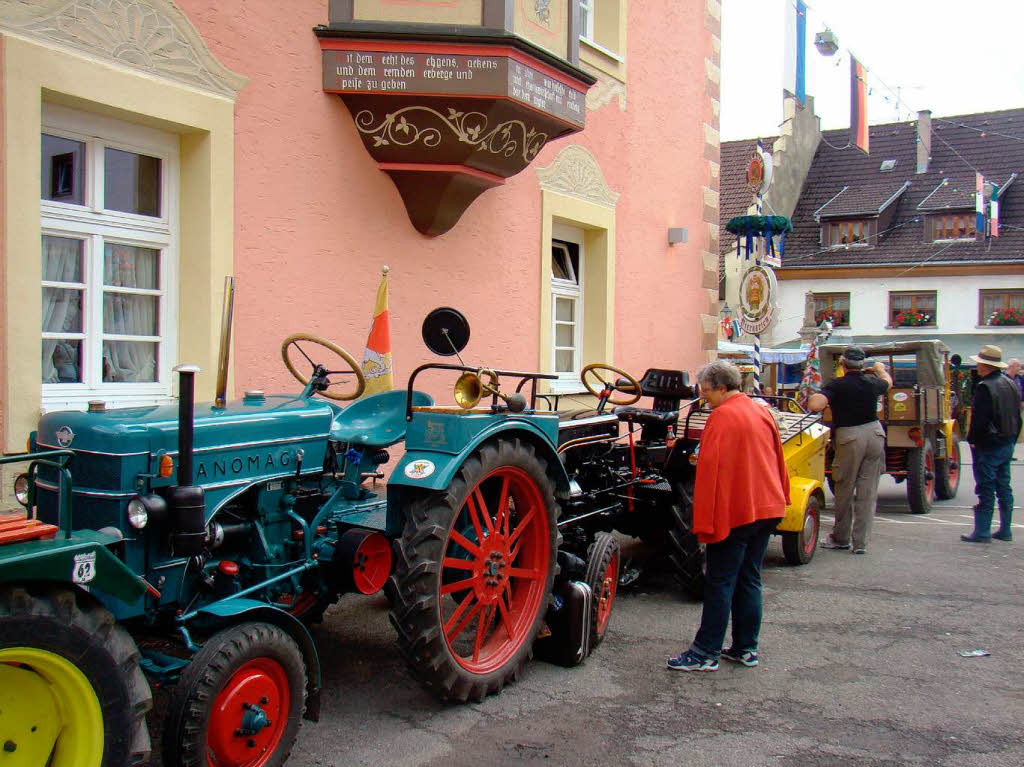 Eine groe Zahl von Oldie-Traktoren gab’s beim Fest zu bewundern.