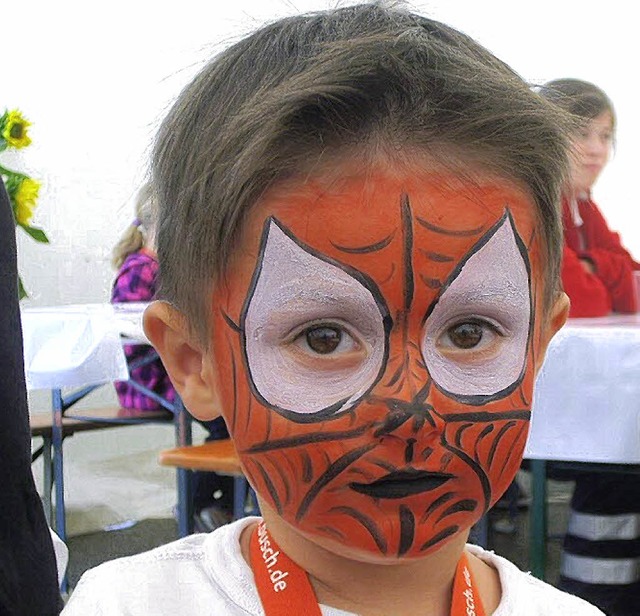 Spiderman: Viel Freude hatten die jng...sch-Familientags am  Kinderschminken.   | Foto: Privat