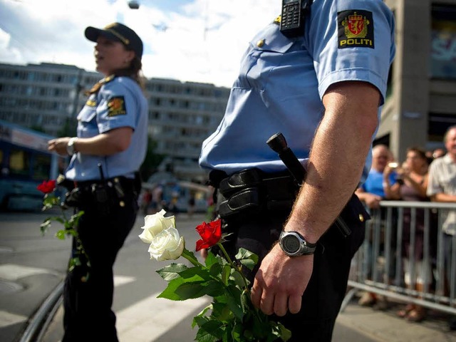 Die Kritik an Norwegens Polizei nach d...oreinsatz gegen Anders Breivik wchst.  | Foto: AFP