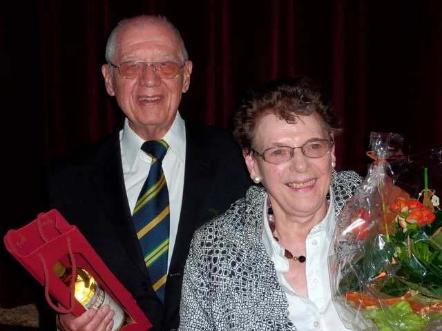 Artur und Maria Gldner freuen sich ber die Glckwnsche  | Foto: Karlernst Lauffer