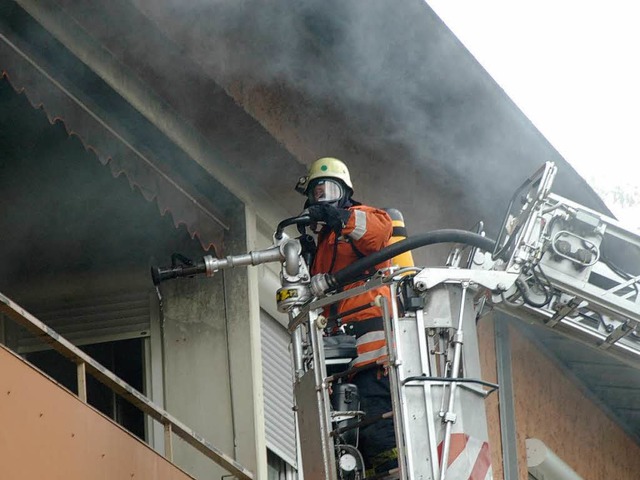 Wohnungsbrand in Rheinfelden.  | Foto: Ingrid Bhm-Jacob