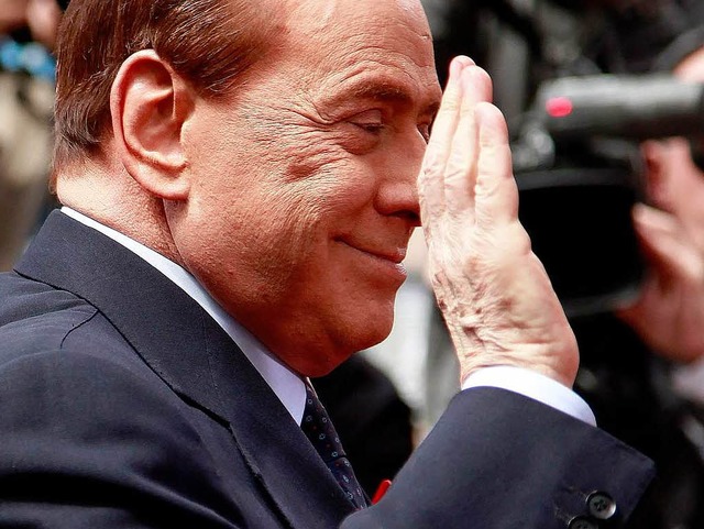 Berlusconi ist vom Sparpaket berzeugt.   | Foto: DPA
