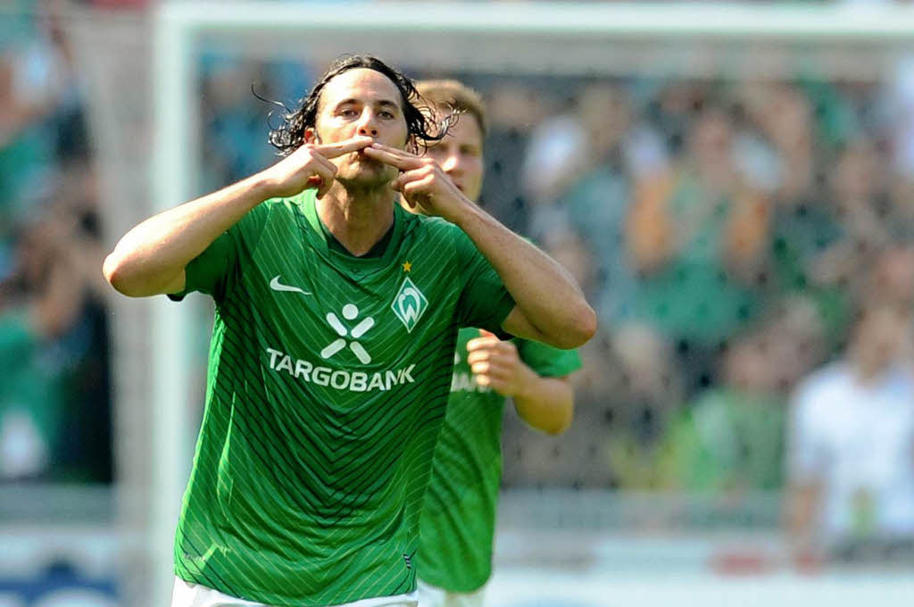 Claudio Pizzarro (Werder Bremen) nach dem 2:1