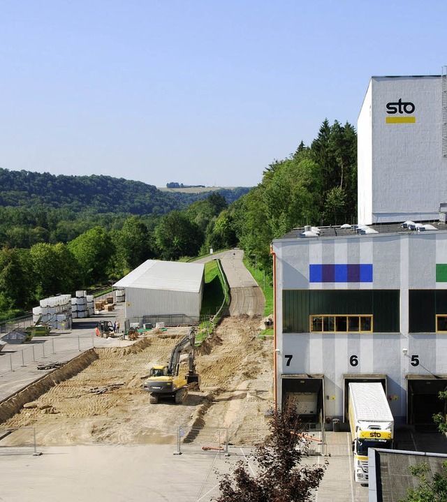 Das Logistikzentrum der Sto AG wchst....etoren und neuen Broflchen erstellt.  | Foto: Sto AG
