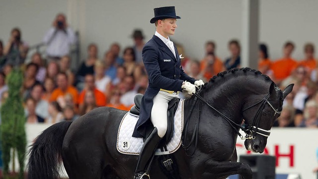 &#8222;Insgesamt hat es leider nicht g...bilanziert Matthias Rath auf Totilas.   | Foto: DPA