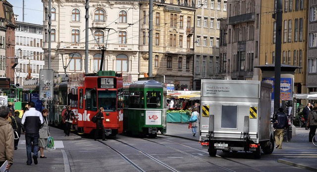 Mit einem neuen Modell soll der Basler Verkehr besser gesteuert werden knnen.   | Foto: Michael Reich
