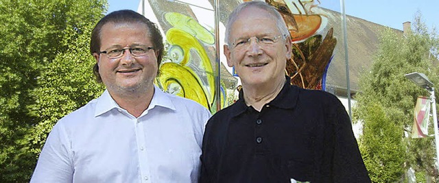 Wilhelm Stoll und Manfred Gollin (von links).   | Foto: Ingrid Bhm-Jacob