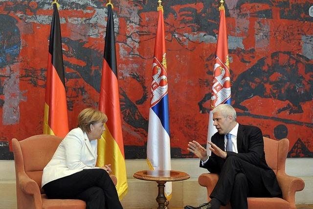 Merkel streitet mit Serbien über das Kosovo