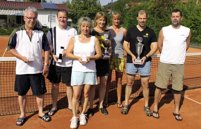 Die Vereinsmeister 2011 beim Tennisclu...Bernauer, Walter Wrger, Andy Rudolph.  | Foto: privat
