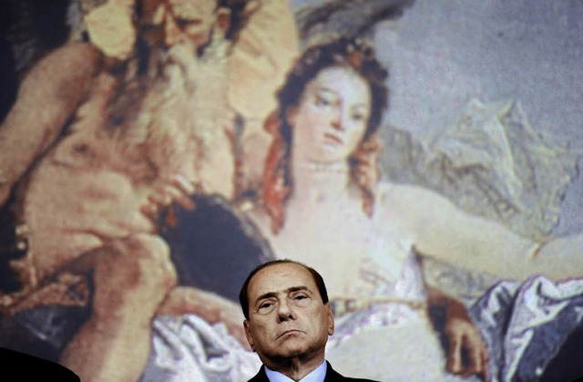 Silvio Berlusconi Anfang August im Regierungssitz in Rom.   | Foto: AFP