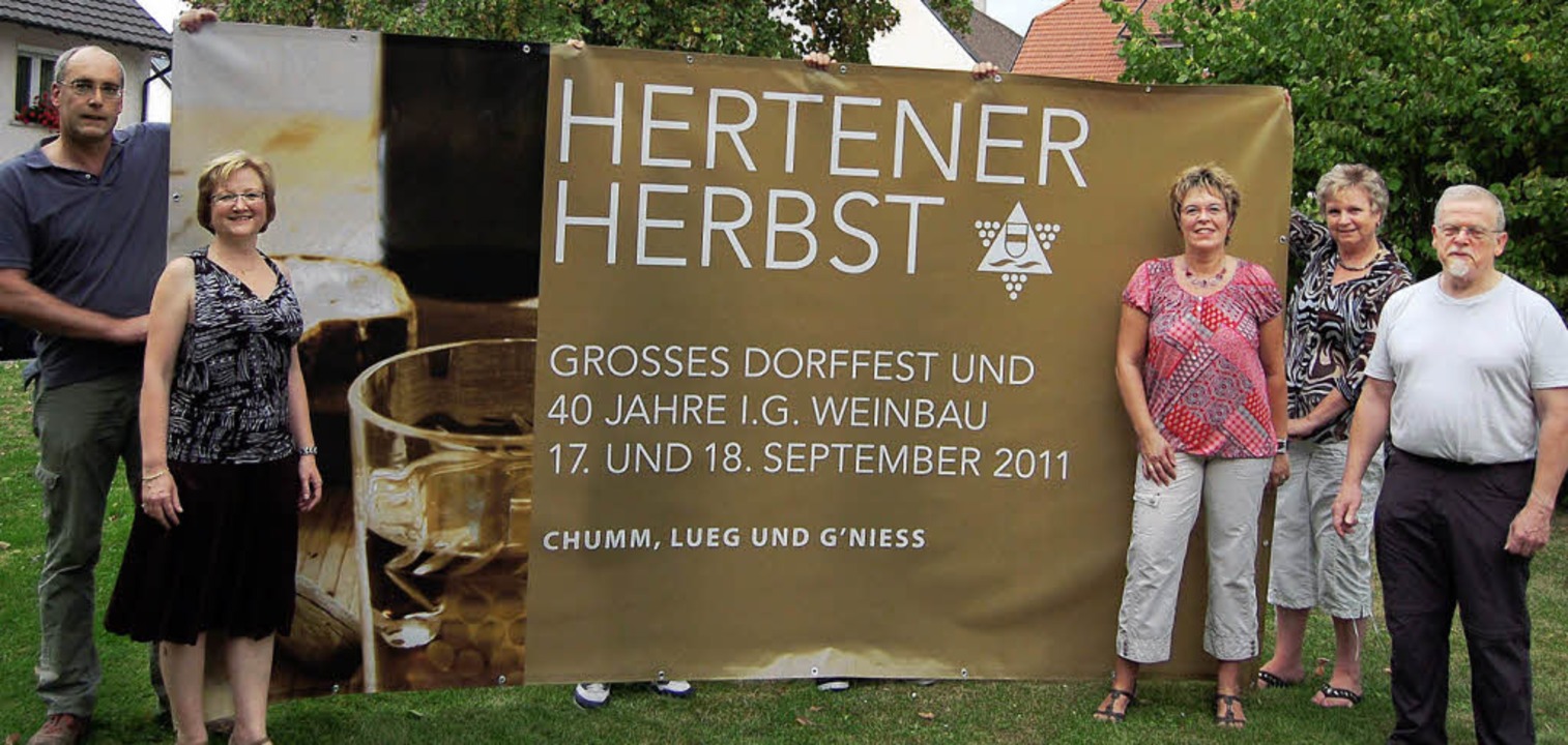 Das Banner für den Hertener Herbst, da...n  an allen Ortseingängen angebracht.   | Foto: Heinz Vollmar