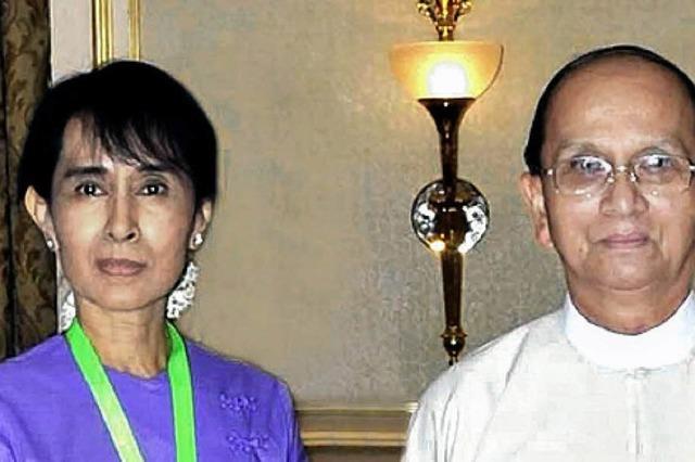 Birmas Präsident trifft Oppositionelle