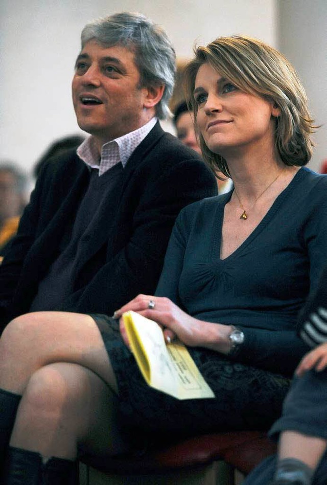 Der britische Parlamentsprsident John...ow (l) und seine Frau Sally Bercow (r)  | Foto: dpa