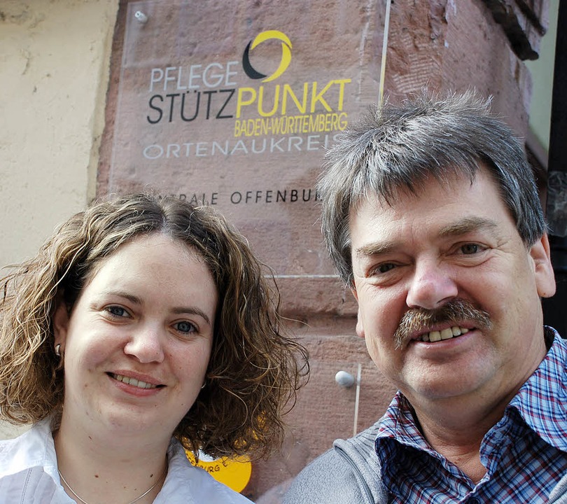 Fabienne Herrmann und Rainer Aalfeld v...er Pflegestützpunkt angegliedert ist.   | Foto: gertrude siefke