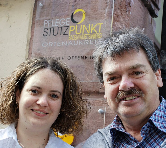 Fabienne Herrmann und Rainer Aalfeld v...er Pflegesttzpunkt angegliedert ist.   | Foto: gertrude siefke