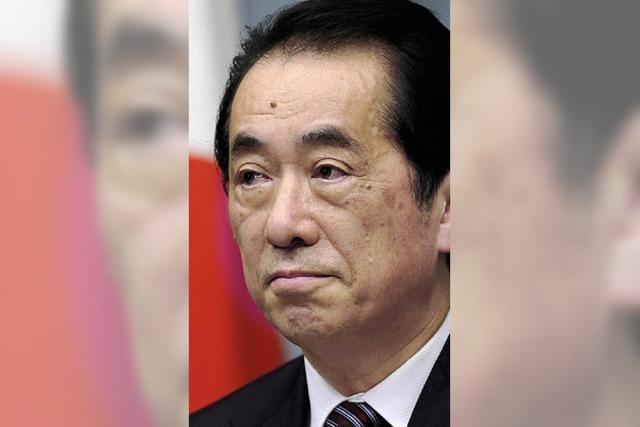 Japans Premierminister Kan zieht sich zurck