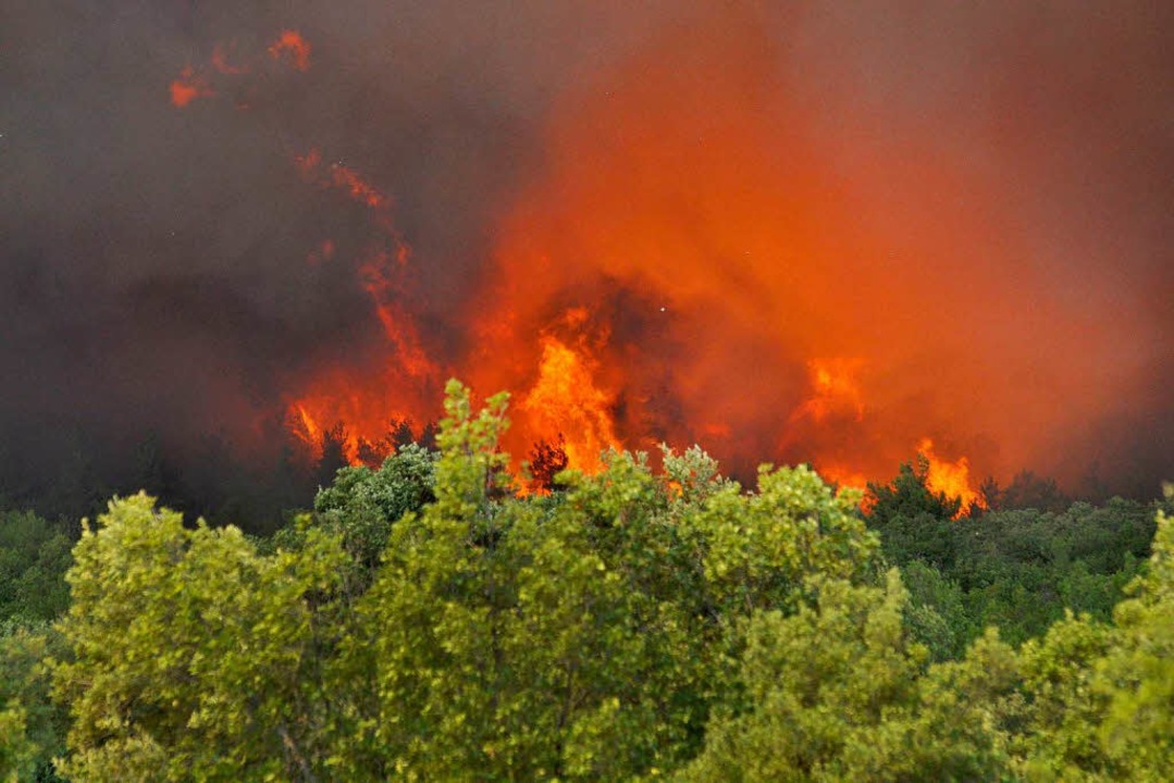 In Evros im Osten Griechenlands wüten die Brände heftig  | Foto: dpa