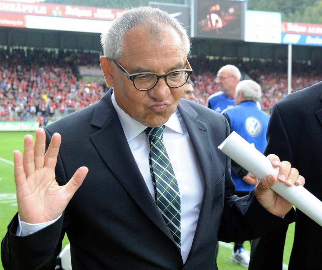 Wolfsburgs Trainer Magath vor dem Anpfiff.