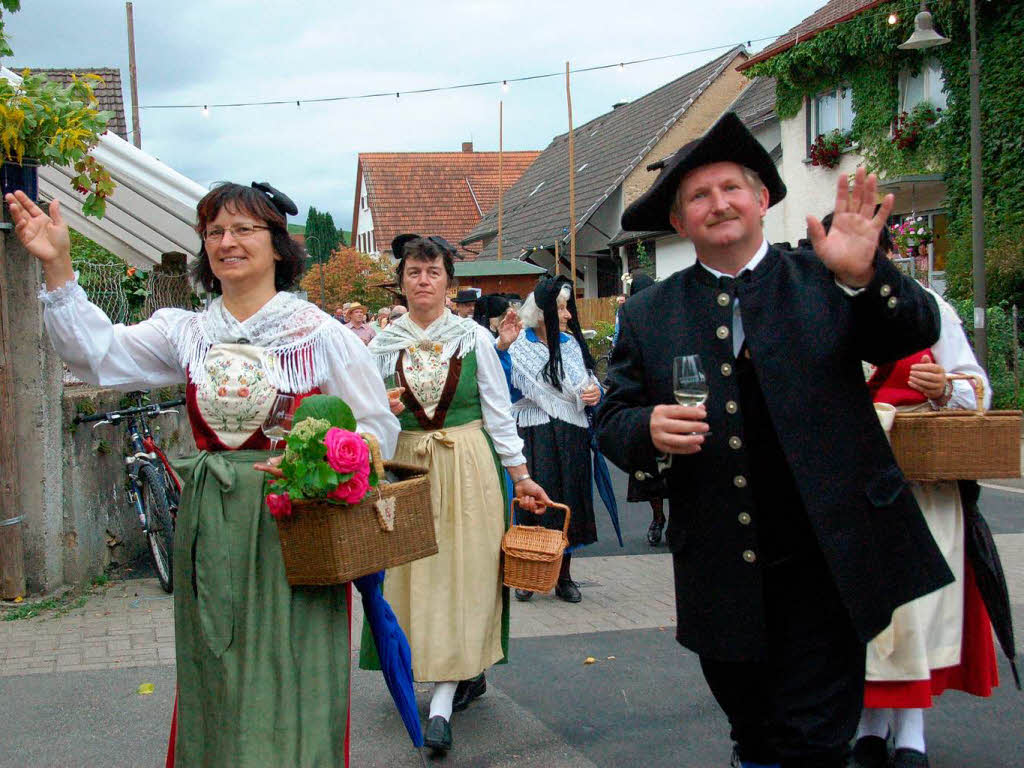 die Trachtengruppe beim Umzug