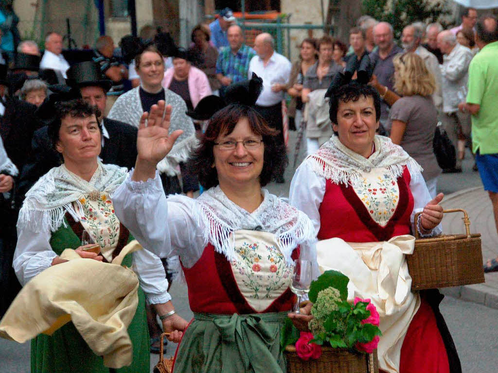 die Trachtengruppe beim Umzug