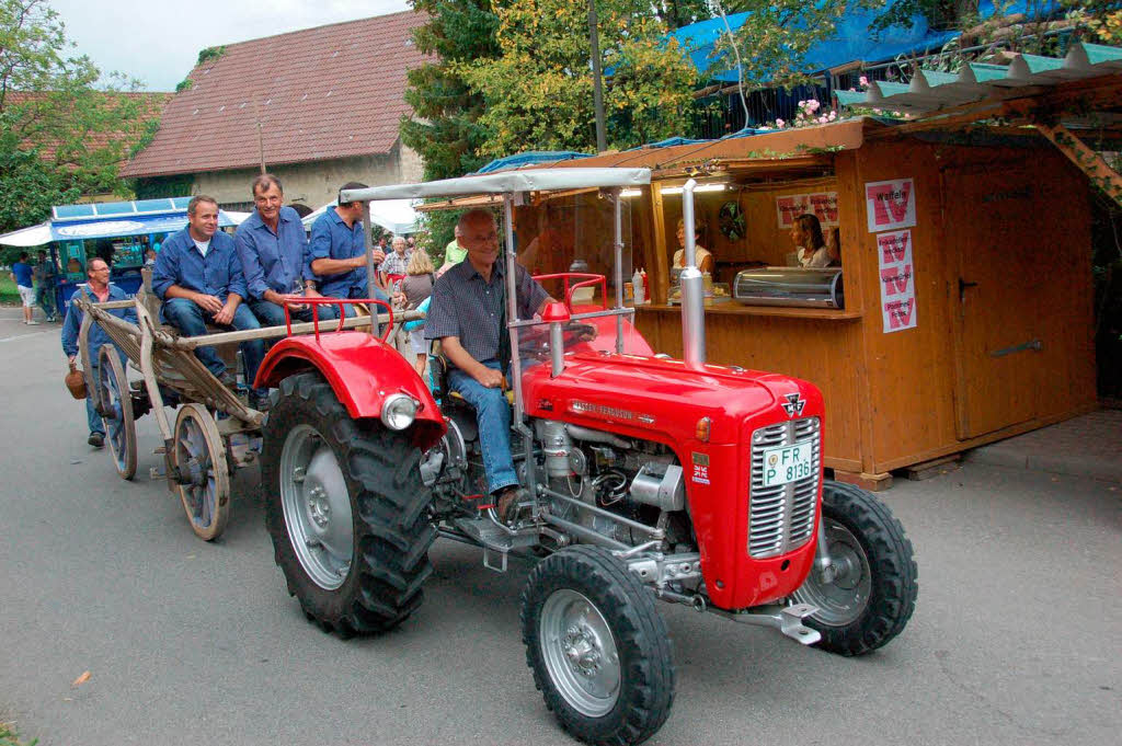 Der Herbstwagen beim Umzug