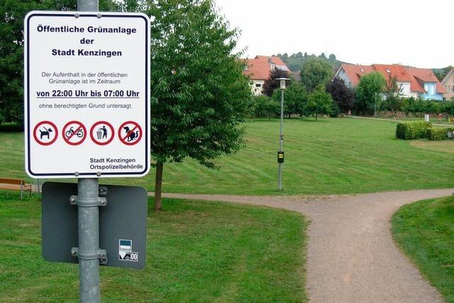 Neue Verbotsschilder: Brgerpark wird nachts zur Sperrzone