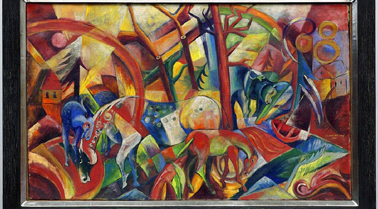 The Enchanting World of Campendonk's Rotes Bild mit Pferden: A Masterpiece of Expressionism