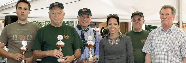 Sieger beim Geschicklichkeitsparcours ...rnhard Schlosser und Emil Zimmermann.   | Foto: Patrick Burger