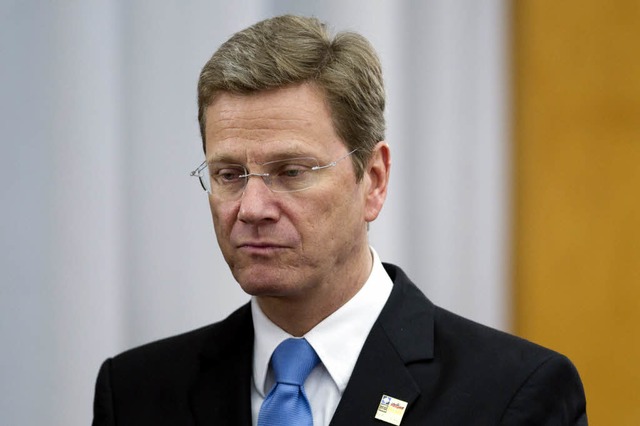 Auenminister Guido Westerwelle muss um sein Amt frchten  | Foto: dapd