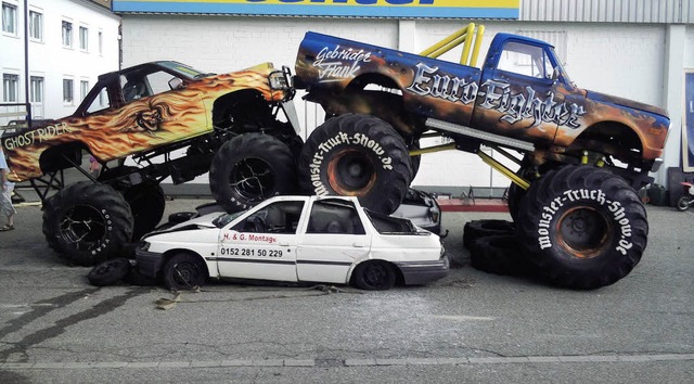 Monster-Truck-Show macht in Bonndorf S...; loslegen, wird alles platt gemacht.   | Foto: Veranstalter