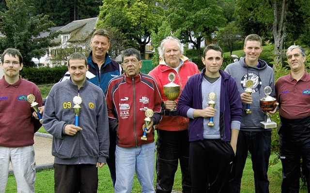 Die Sieger der  Vereinsmeisterschaft d... Kaiser, Johannes Kiefer (von links)    | Foto: H.-D. Folles