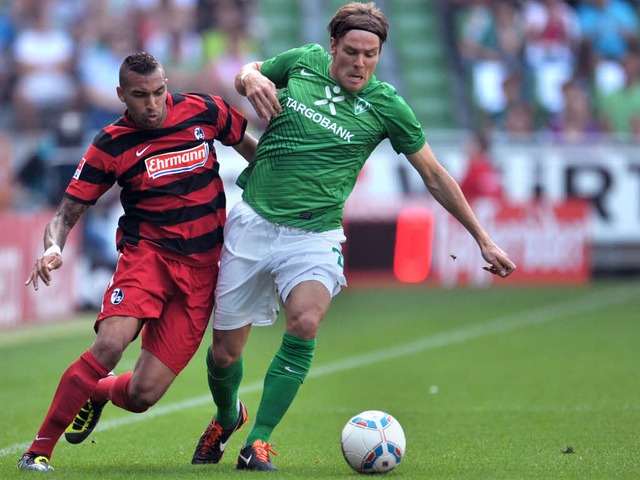 Das war sein letztes Spiel fr den SC ...lliams im Einsatz gegen Werder Bremen.  | Foto: dpa