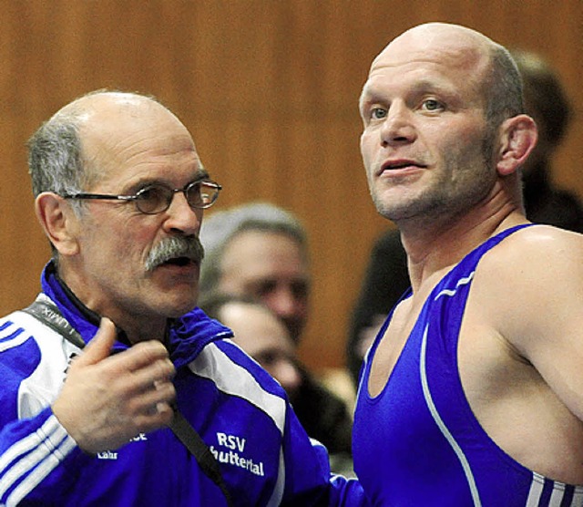 Coach Franz Oehler (links) mit Mario Lauer.   | Foto:  W. Knstle (A)