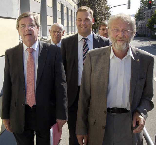 Willi Stchele (vorne, von links) komm...t Felix Schreiner und Alfred Winkler.   | Foto: Peter Gerigk