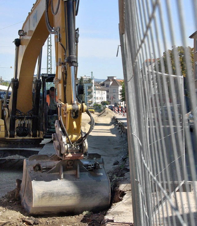 Baustrae an der Belchenstrae. In zwei Wochen in Betrieb.   | Foto: Trenz