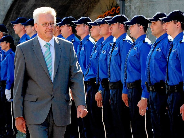 Die Posen des Staatsmannes sind ihm no...etschmann bei seinem Besuch im Aargau.  | Foto: dpa