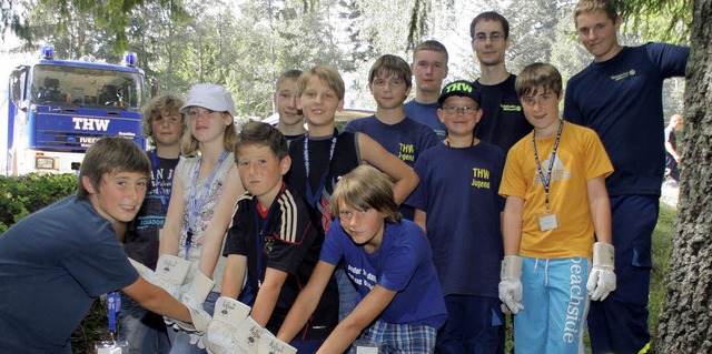 LaKiSo-Kinder durften beim THW Ortsverband Laufenburg mit anpacken.    | Foto: Charlotte Frse